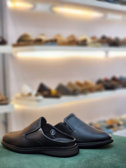 صورة جزمه رسمي ايطالي  طبي خفيف ومريح مفتوح من الخلف